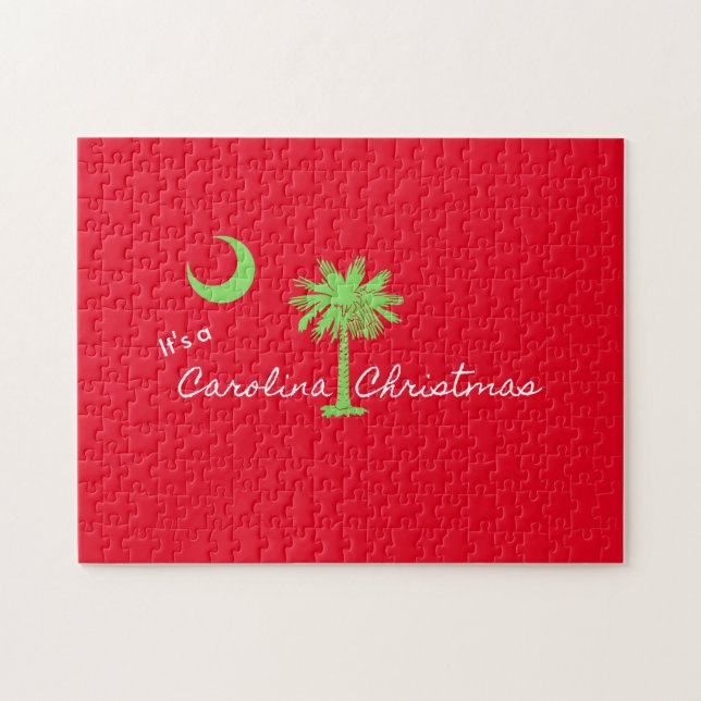 Quebra-cabeça É um Natal Carolina Feriado na Carolina do Sul (Horizontal)