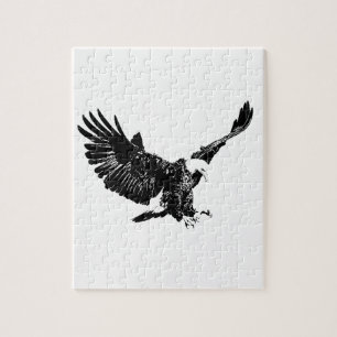 Quebra-cabeça Eagle preto & branco