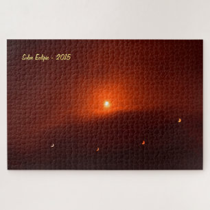 Quebra-cabeça Eclipse Solar sobre Somerset, 2015.