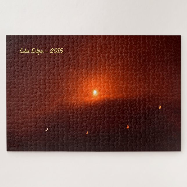 Quebra-cabeça Eclipse Solar sobre Somerset, 2015. (Horizontal)