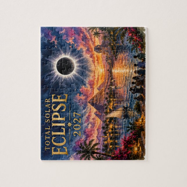 Quebra-cabeça Eclipse Total Solar 2027 Egito (Vertical)