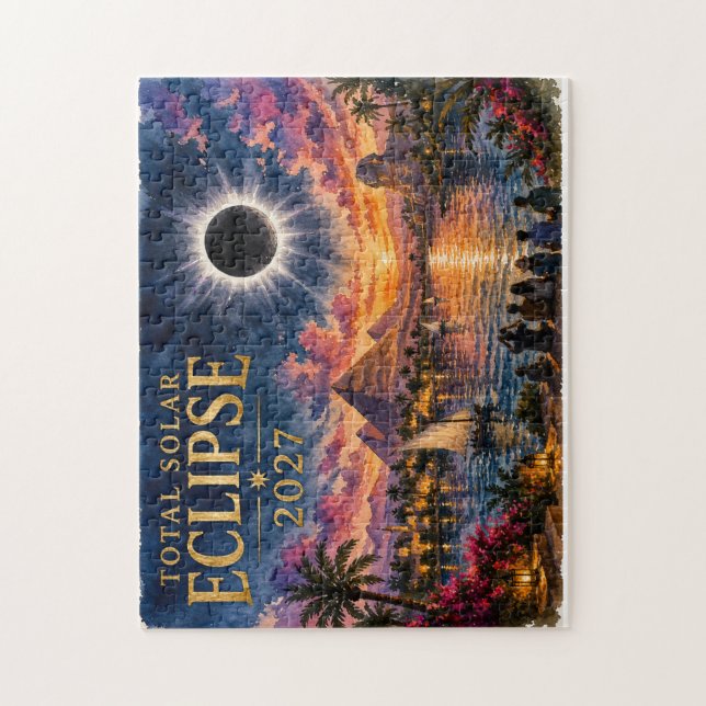 Quebra-cabeça Eclipse Total Solar 2027 Egito (Vertical)