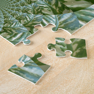 Quebra-cabeça Eco Verde Camo Caleidoscópio Impressão