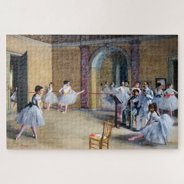 Quebra-cabeça Edgar Degas - Dance Foyer, Opera rue Le Peletier (Horizontal)