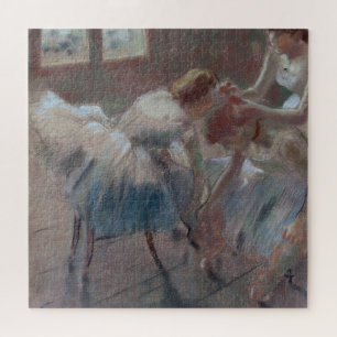 Quebra-cabeça Edgar Degas três dançarinos que preparam-se pa