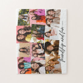 Quebra-cabeça Edição personalizada de 12 fotos de colagem de mem