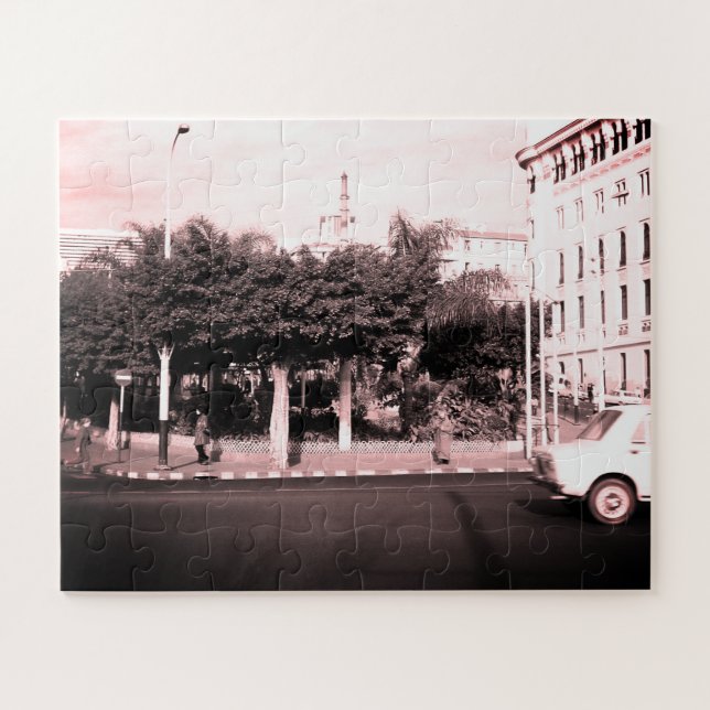 Quebra-cabeça Edifício de carros vintage Argélia Argel (Horizontal)