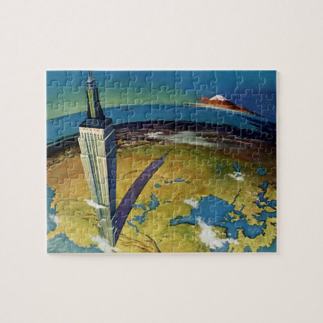 Quebra-cabeça Edifício de Estado do Império Nova Iorque viagens  (Horizontal)