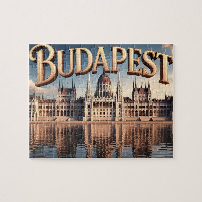 Quebra-cabeça Edifício do Parlamento Húngaro em Budapeste (Horizontal)