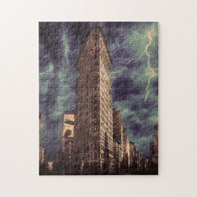 Quebra-cabeça Edifício Flatiron de Nova York. (Vertical)