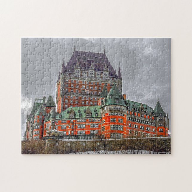 Quebra-cabeça Edifício Frontenac Québec. (Horizontal)