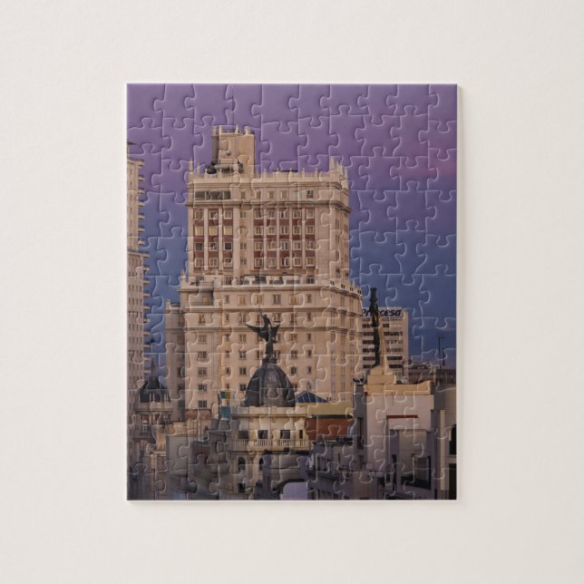 Quebra-cabeça Edifícios ao longo da Gran Via e Edifício Espanha (Vertical)