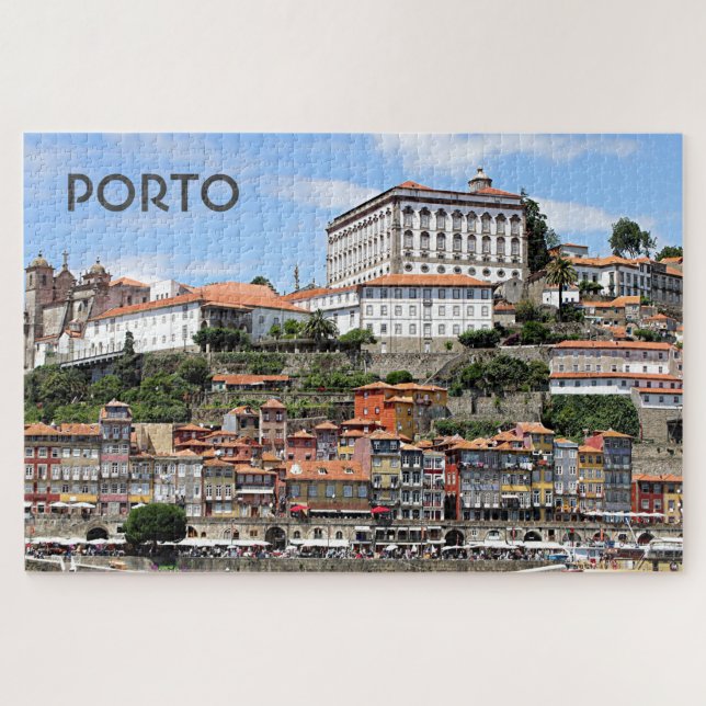 Quebra-cabeça Edifícios históricos e rio, Porto, Portugal (Horizontal)