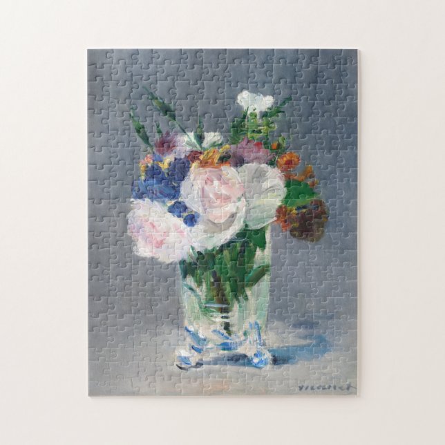 Quebra-cabeça Edouard Manet - Flores em um Vaso de Cristal (Vertical)