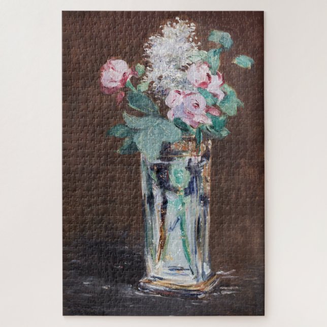 Quebra-cabeça Edouard Manet - Flores em um vaso de cristal (Vertical)