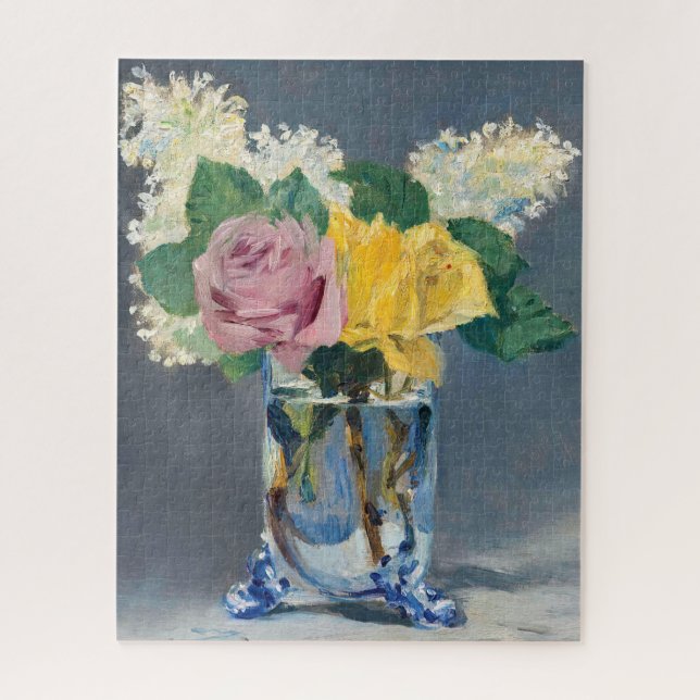 Quebra-cabeça Edouard Manet - Lilases e Rosas (Vertical)