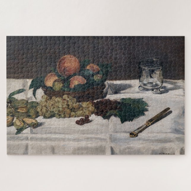 Quebra-cabeça Edouard Manet - Vida estática, Frutas em uma Mesa (Horizontal)