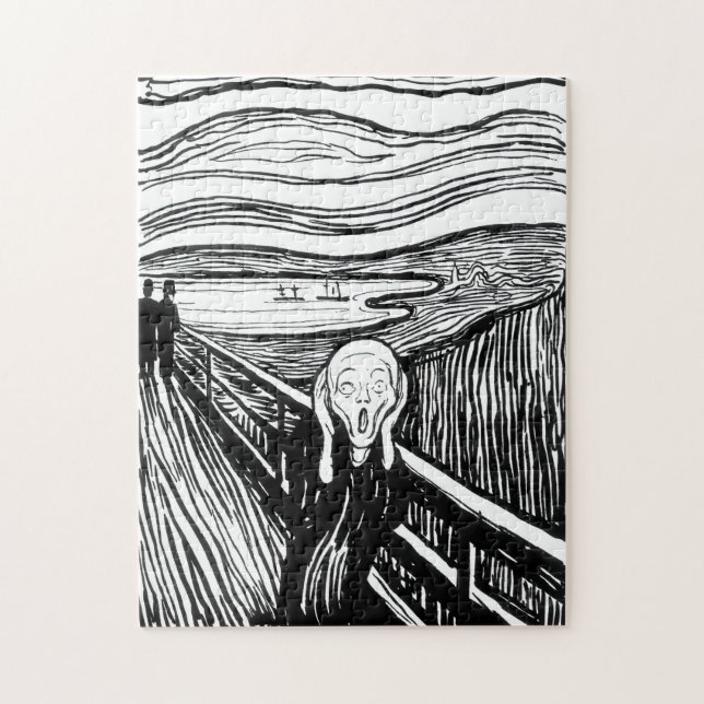 Quebra-cabeça Edvard Munch - A litografia do Gritar (Vertical)