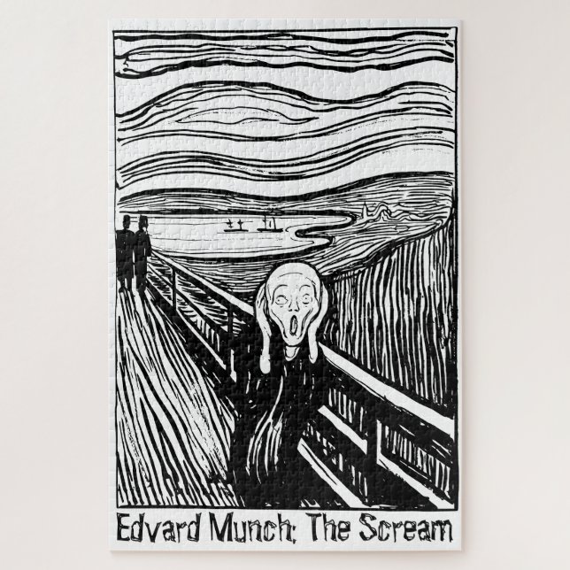 Quebra-cabeça Edvard Munch Lithógrafo O Gritar Art 1000, Peça (Vertical)