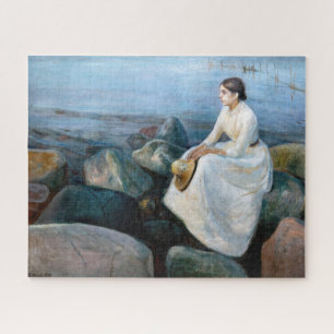 Quebra-cabeça Edvard Munch - Noite de Verão, Inger na Praia