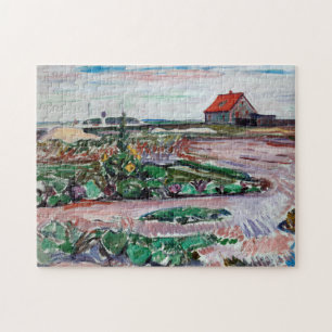 Quebra-cabeça Edvard Munch - Seashore. Paisagem perto de Lubeck