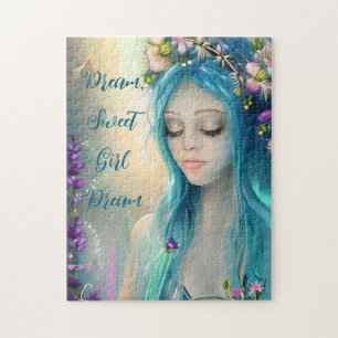 Quebra-cabeça Eethal Fantasy Art Belo Fada Azul