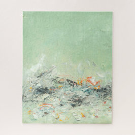 Quebra-cabeça Efervesy - abstrato minimalista verde