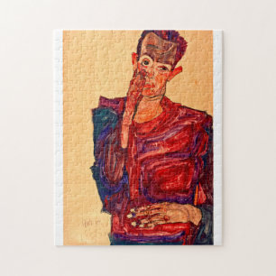 Quebra-cabeça Egon Schiele - Autorretrato