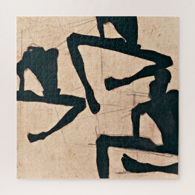 Quebra-cabeça Egon Schiele - composição com o homem três (Vertical)