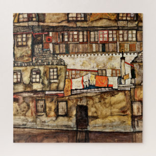 Quebra-cabeça Egon Schiele - parede da casa no rio