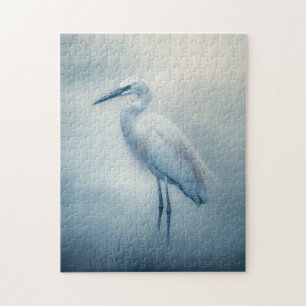 Quebra-cabeça Egret na pintura de porco