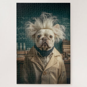 Quebra-cabeça Einstein Pup na Casaco do laboratório