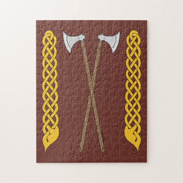 Quebra-cabeça Eixos Dinamarquês/Viking Cruzados com Rede de Tela (Vertical)