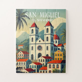 Quebra-cabeça El Salvador | San Miguel Viagem Vintage Retro