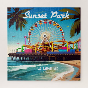 Quebra-cabeça El Salvador Sunset Park Viagem Retro