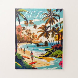 Quebra-cabeça El Tunco El Salvador - Viagem, Poster de retrorage
