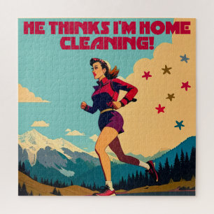 Quebra-cabeça Ele acha que estou em casa limpando Sassy Runner