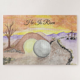 Quebra-cabeça "Ele é risen" Tomb Watercolor