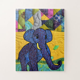 Quebra-cabeça Elefante De Bebê Divertido - Comprimido Como Desig