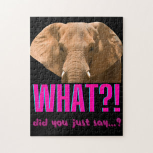 Quebra-cabeça Elefante O Que Você Acabou de Dizer?