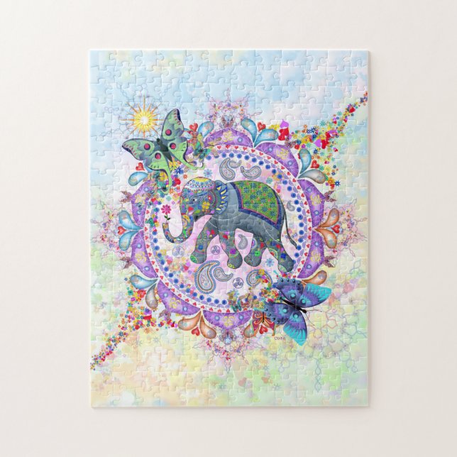 Quebra-cabeça Elefante Sagrado (Vertical)