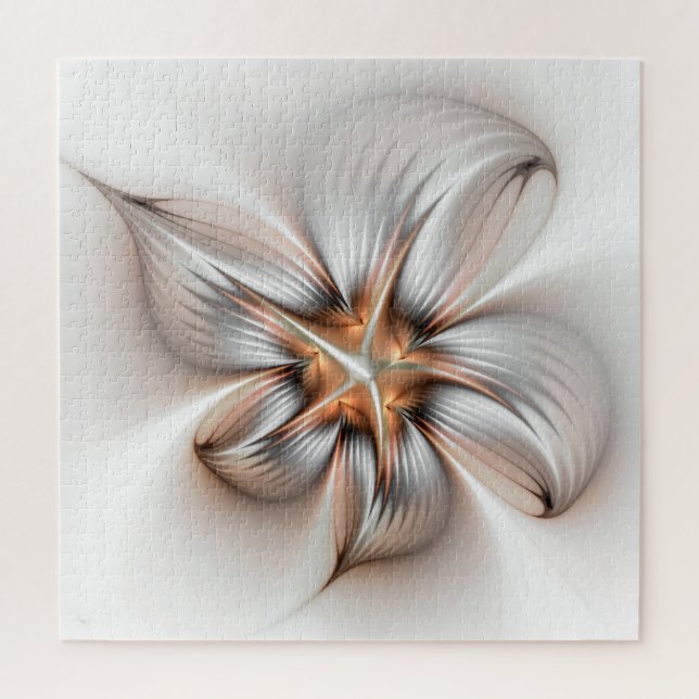 Quebra-cabeça Elegância Floral Moderna Abstrato de Arte Fractal (Vertical)
