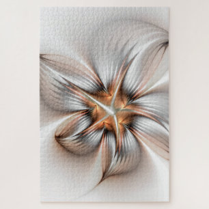 Quebra-cabeça Elegância Floral Moderna Abstrato de Arte Fractal