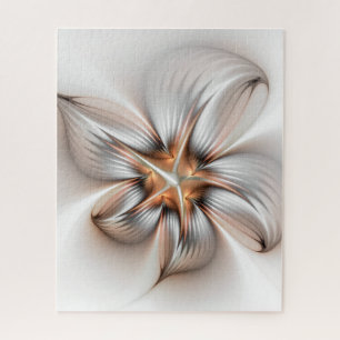 Quebra-cabeça Elegância Floral Moderna Abstrato de Arte Fractal