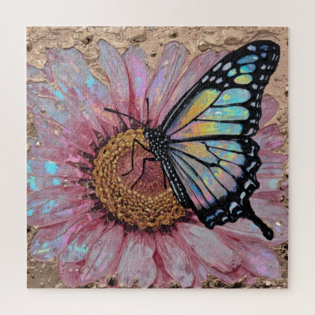 Quebra-cabeça Elegant Floral Surface – Textured Flower Beauty (Vertical)