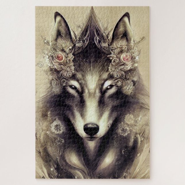 Quebra-cabeça Elegant Wolf Jigsaw Puzzle (Vertical)