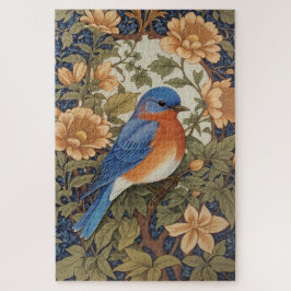 Quebra-cabeça Elegante Bluebird Oriental William Morris Inspirou