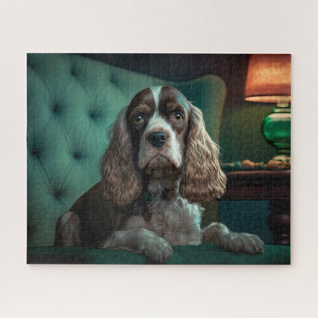 Quebra-cabeça Elegante Cocker Spaniel Classic, Design (Horizontal)