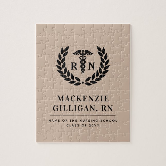 Quebra-cabeça Elegante de Graduação Escolar de Enfermagem Person (Vertical)