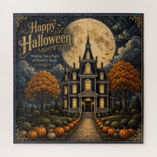 Quebra-cabeça Elegante Mansão Assombrada de Halloween